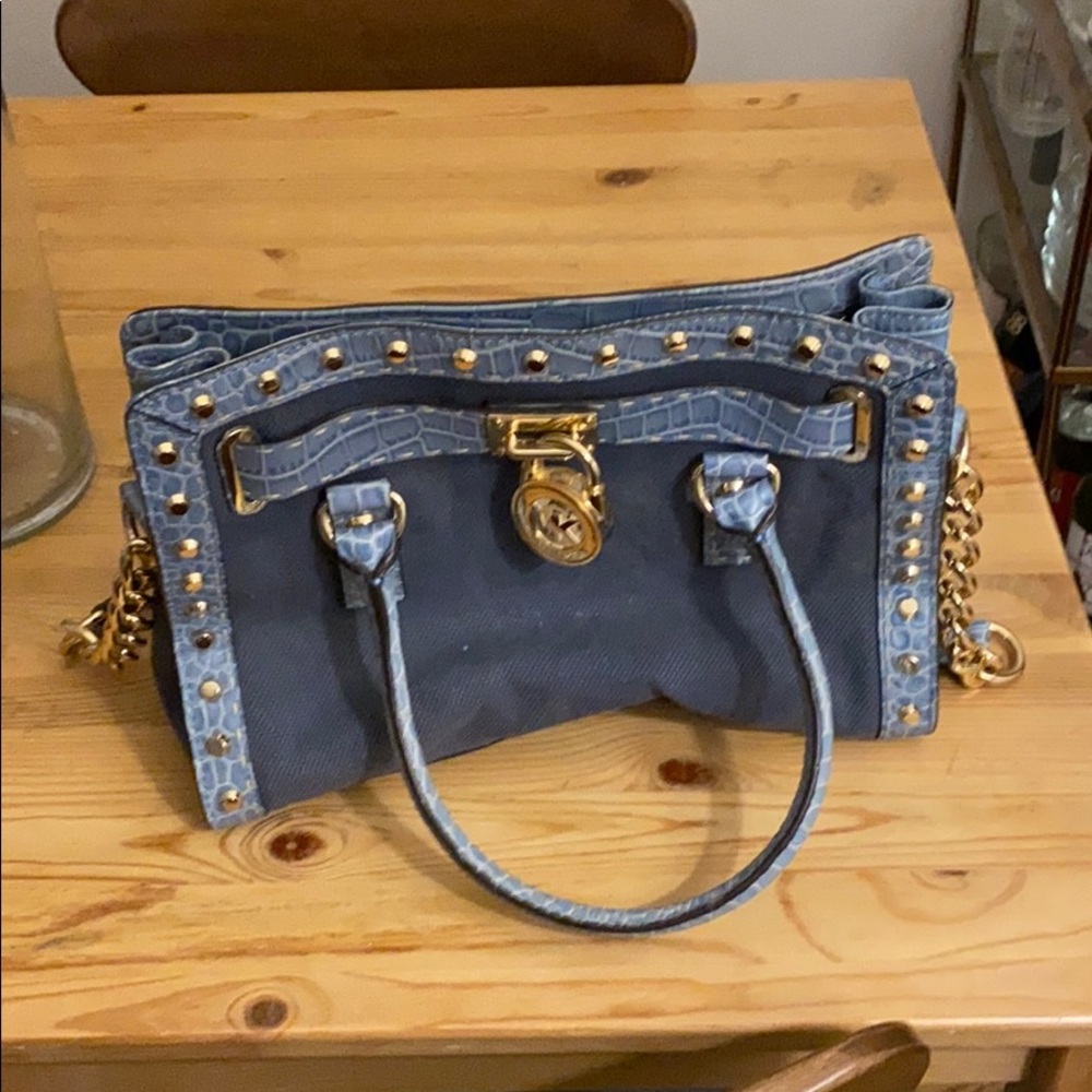 Denim Michael Kors Hamilton Handbag